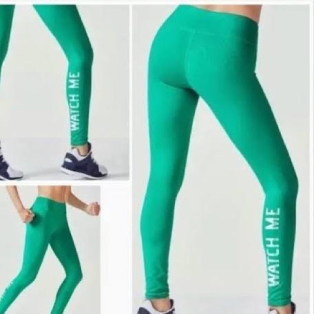 Fabletics Bright Green Watch Me Leggings